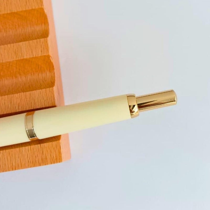 Goldleaf Jinhao 20 Press Retractable Fountain Pen – Fine Nib with Converter – Plastic Body & Metal Clip – Multiple Colors – Smooth Writing Daily Pen (No Ink Included) (Ivory White (Gold Clip)) - Image 4