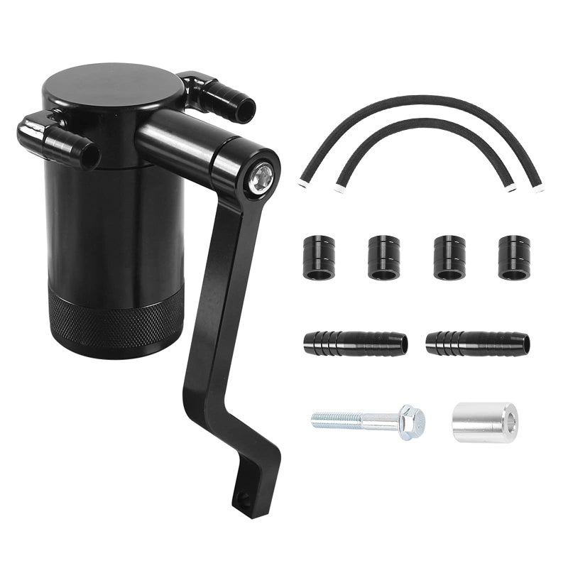 POSENG Billet Catch Can Air Oil Separator ZBracket Technology Compatible with Chrysler Dodge Charger Challenger 20112021 64 L Black