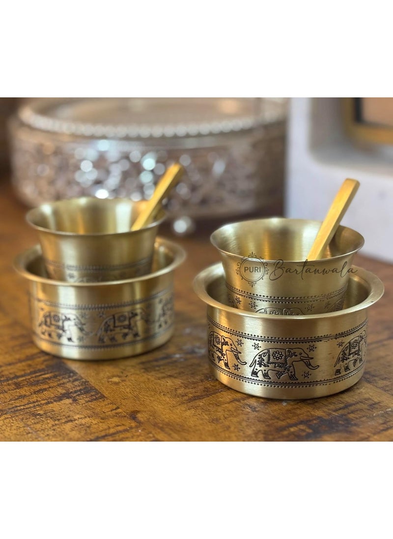 PURI BARTANWALA Elephant Marathon BrassPital DABARA Set 100 Ml Set of 2