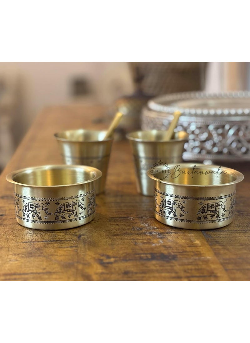 PURI BARTANWALA Elephant Marathon BrassPital DABARA Set 100 Ml Set of 2