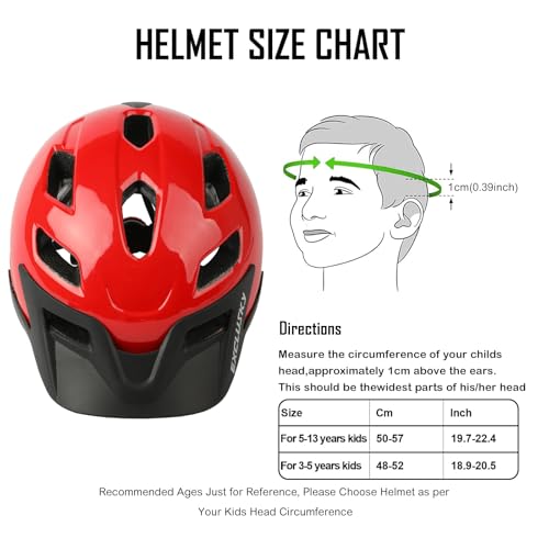 EXCLUSKY Kids Helmet, Exclusky Kids Bike Helmet Adjustable Safety Lightweight Children Bicycle Helmet for Kids Skating Cycling Scooter Boys and Girls Bicycle Helmets Ages 5-14 - Image 2