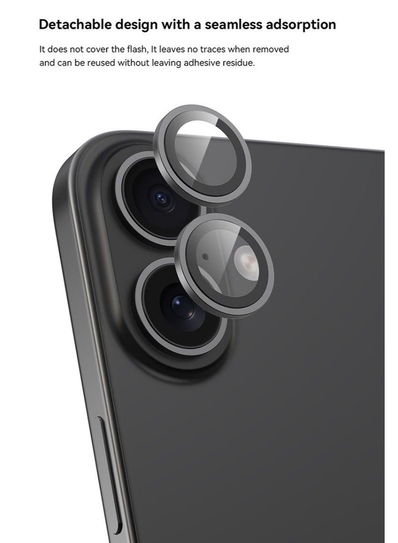 ديفيا واقي عدسة آيفون 17 أسود – زجاج مقوّى مع إطار تيتانيوم حماية فاخرة بتقنية AR مزدوجة ووضوح فائق 99% - Image 4