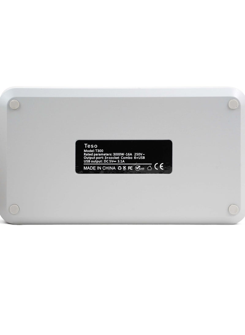 HOMESTAR Power Strips Extension Cord 3 Outlets Socket With 6 USB Ports Universal Charging 2M Bold - Image 5