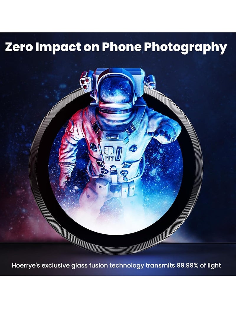 ELTRAZONE حامي عدسة كاميرا آيفون 15 برو/15 برو ماكس - [3+1 عبوة] واقي شاشة زجاجي فائق الوضوح، حماية من السقوط بمعيار عسكري (تيتانيوم طبيعي) - Image 3