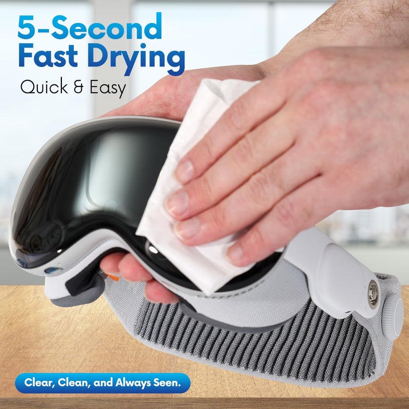 OPTEEL Screen Cleaner Wipes – Quick Dry, Streak-Free Screen Wipes for Electronics, Phones, Computers, Cameras, and All Lenses, Soft & Gentle, 300ct, Pre-Moistened & Individually Wrapped - Image 2
