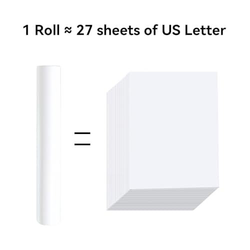 NYEAR 6 Rolls-162 Sheets US Letter Size Quick-dry Thermal Paper (8.5''x11'',7.6m long) for portable printer,thicker brighter and the font is clearer to make the printing quality better, (1 roll-27 Sheets) - Image 4