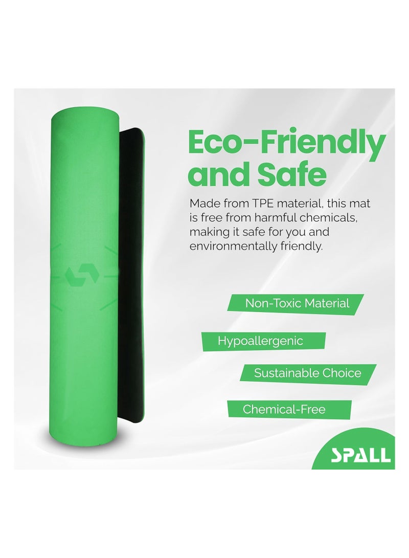 Spall Exercise Yoga Mat Non Slip Mat With Position Lines And Texture Surface TPE Eco Friendly Sweat Proof Anti Tear Ideal For Yoga Pilates And Exercises Suitable For Men And Women - Image 5