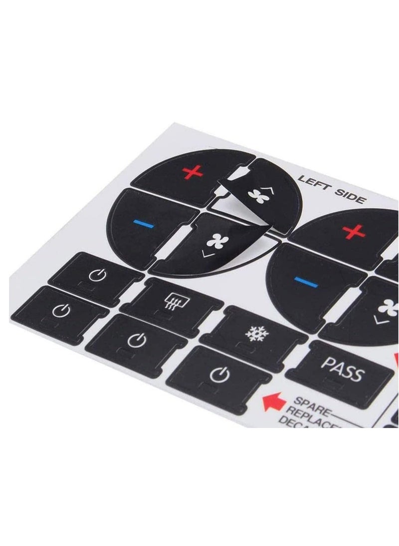 ECVV 3PCS AC Dash Button Sticker Repair Kit Car Interior Accessories Replacement Stickers for Ruined Faded Auto Climate Control Decals Fit Cars, SUVs, Trucks  - Image 5