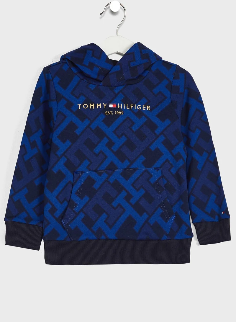 TOMMY HILFIGER Kids Aop Print Monogram Hoodie
