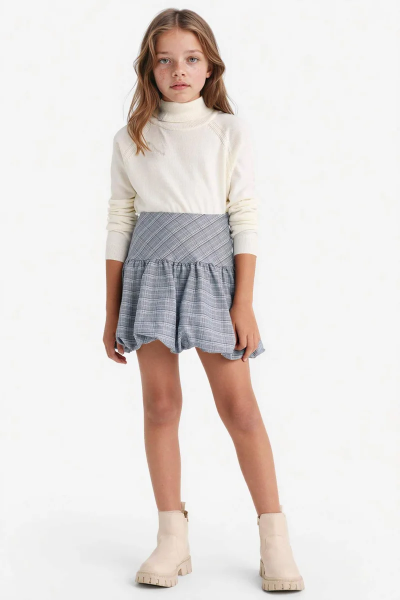 ديفاكتو Girl Regular Fit Turtleneck Pullover