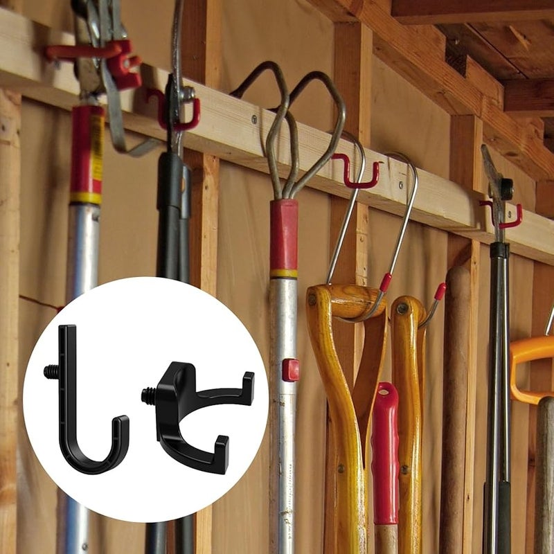 ABS Tool Hanger Set 4 Pack with 2 J Hooks and 2 V Hooks for Garage Shed Storage - Image 5