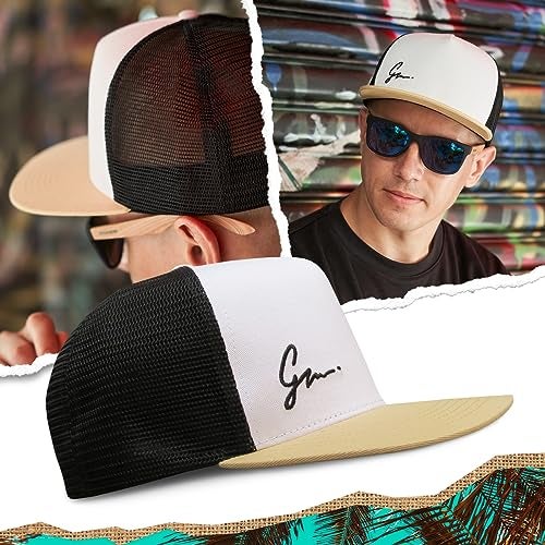 Grace Folly Trucker Hat for Men & Women. Snapback Mesh Caps (US, Alpha, One Size, One Size, White & Sand) - Image 2