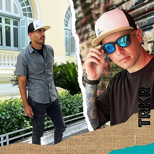 Grace Folly Trucker Hat for Men & Women. Snapback Mesh Caps (US, Alpha, One Size, One Size, White & Sand) - Image 4