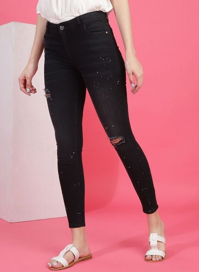 Freehand Women Skinny Fit Solid Mid Rise Jeans - Image 3