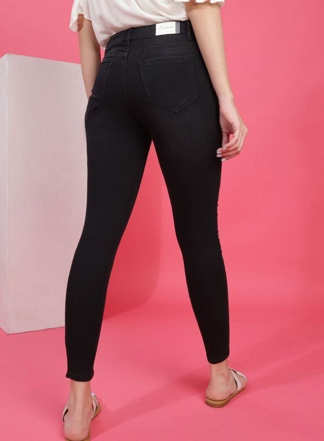 Freehand Women Skinny Fit Solid Mid Rise Jeans - Image 5