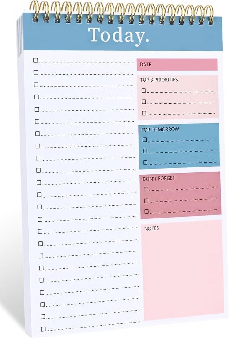 بينكساما مفكرة قائمة المهام، 52 ورقة مفكرة قائمة مهام للعمل، مفكرة قائمة مهام للعمل، مخطط يومي حلزوني حلزوني غير مؤرخ مثالي لتعزيز الإنتاجية وتحقيق الأهداف - Image 1