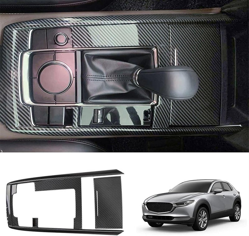 Wivplex Carbon Fiber Gear Shift Panel Trim for Mazda CX-30 - Image 4
