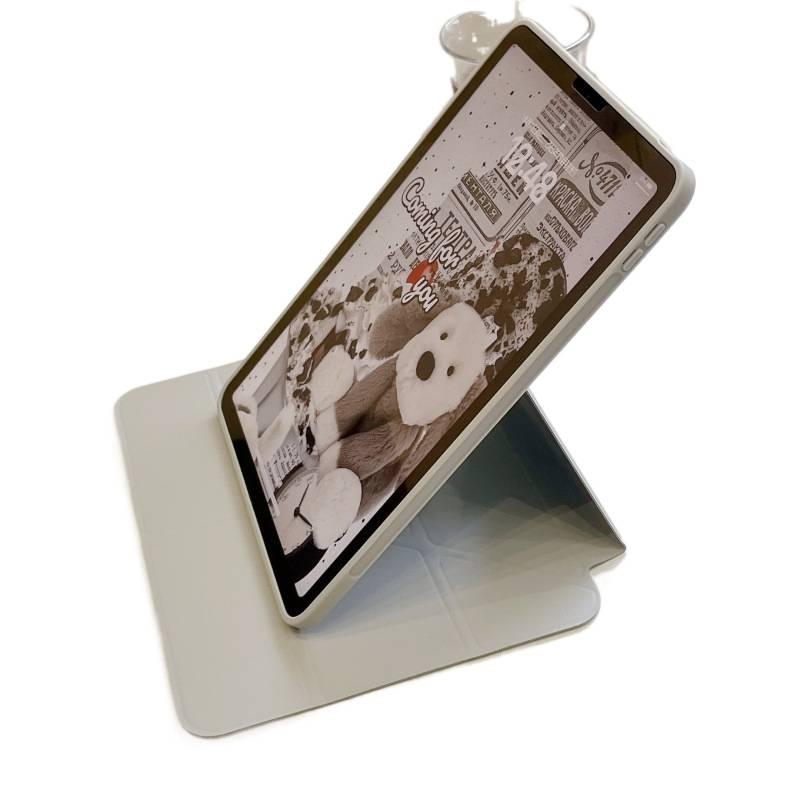 DGG حافظة آيباد دوارة متوافقة مع iPad Air مع حامل قلم باللون وردي باللون الوردي - Image 4