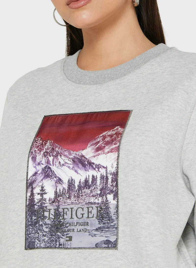 TOMMY HILFIGER Graphic Crew Neck Sweatshirt