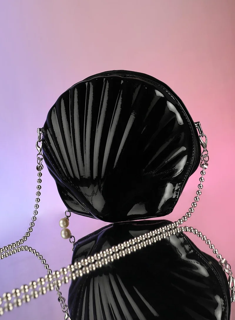 Haute Sauce The Coquille Sling Bag - Onyx Black