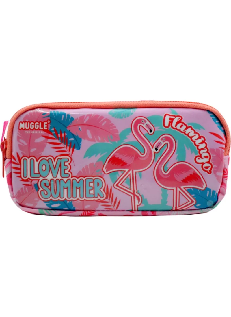 muggle Flamingo Pink 2-Eye Pencil Case (MU-7273)