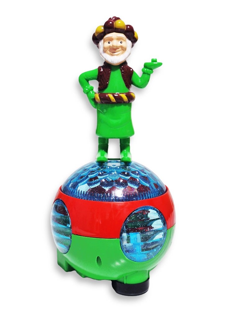 Generic Ramadan Lantern, Great Musical Action Toy for Kids, Dancing Ramadan Lantern with Cartoon Characters on Luminous Moving Ball Cute Ramadan Lanterns, New Ramadan Lantern Toy for Kids, Model ZR138-23, Skinny Man, Green  - Image 1