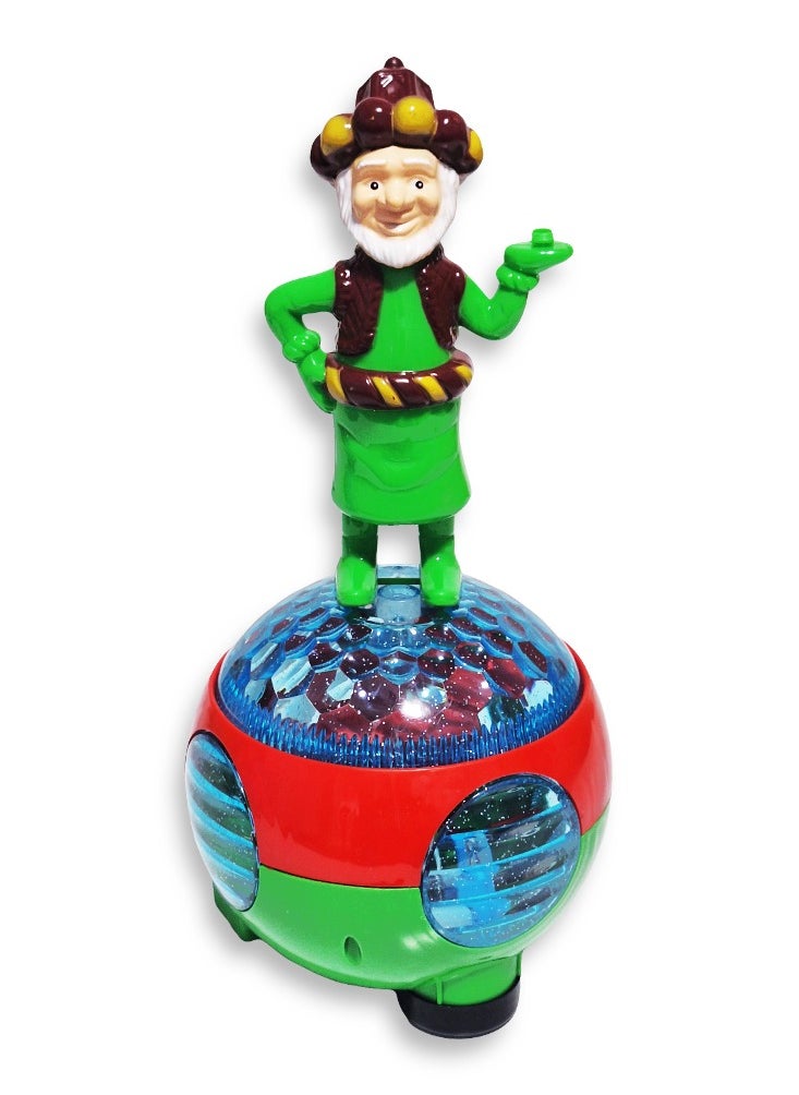 Generic Ramadan Lantern, Great Musical Action Toy for Kids, Dancing Ramadan Lantern with Cartoon Characters on Luminous Moving Ball Cute Ramadan Lanterns, New Ramadan Lantern Toy for Kids, Model ZR138-23, Skinny Man, Green  - Image 2