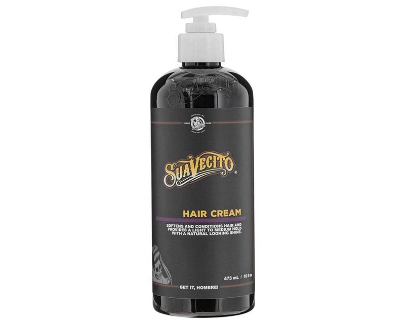 Suavecito Hair Cream Pump Bottle Medium Shine All Day Light Hold 16 oz