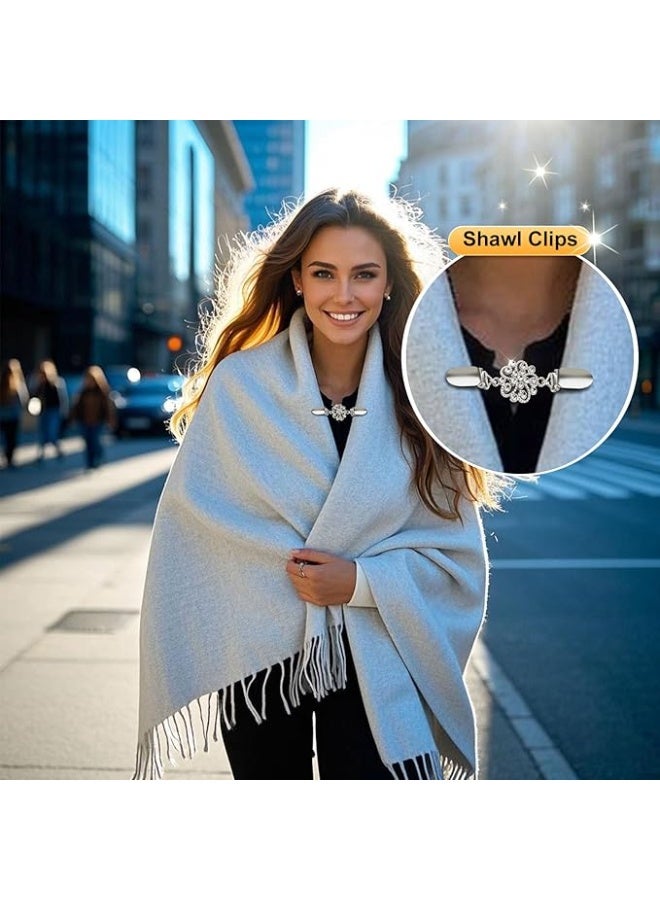 6PCS Retro Sweater Clips for Cardigans, Vintage Cinch Clip for Dresses, Variety of Styles Dress Clip Back of Shirts Cinches Shawl Pin for Different Women Clothing, 3 Sizes - Image 3