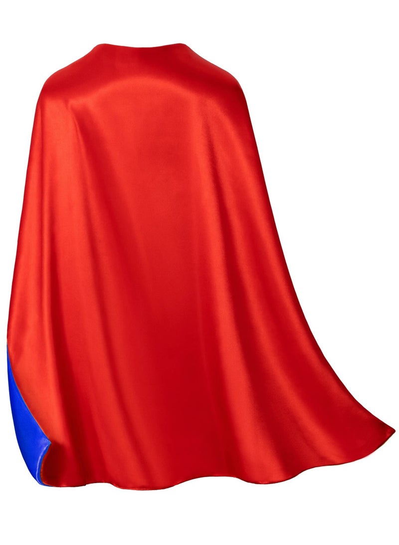 Halamodo Kids Double-Sided Superhero Cape And Mask Set ,Reversible Cosplay Costume For Boys Girls Ages 3-12 ,For Birthday Party ,Stage Performance ,Theme Cosplay Costume Party ,Talent Show ,70*70 cm - Image 5