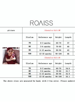 roaiss 2 Piece Newborn Ear Edging Jumpsuit Cotton on Opening and Closing Design Crotch Snap Design Facilitates Diaper Replacement  - Image 3