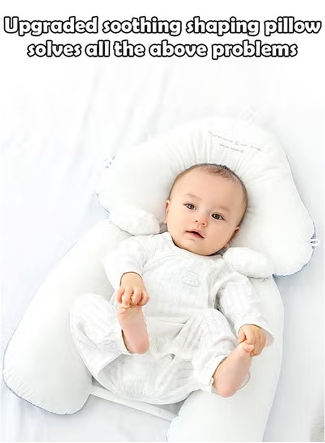 KLNAMAEAAN Newborn Baby Head Shaping Pillow Adjustable Height and Memory Foam Neck Support Ergonomic and Breathable Sleep Pillow for Newborns, Washable Baby Soothing Pillow for Flat Head Prevention and Comfort - Image 5