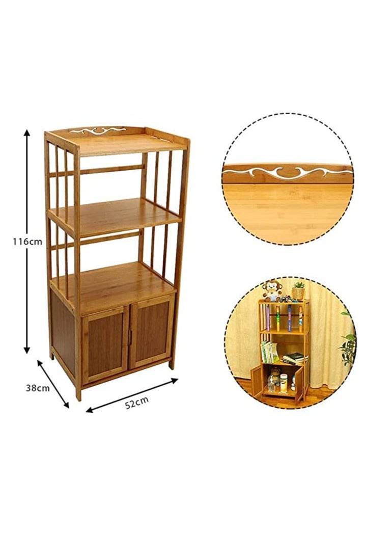 HOME TASTE TOMSUN Book Case Storage Rack Stand Wooden Organizer  Shelf Bookshelf Multipurpose Display for Home Storage and Office Supplies - Image 2