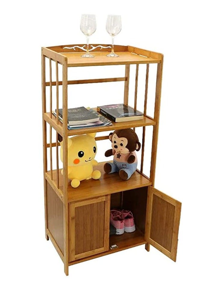 HOME TASTE TOMSUN Book Case Storage Rack Stand Wooden Organizer  Shelf Bookshelf Multipurpose Display for Home Storage and Office Supplies - Image 4