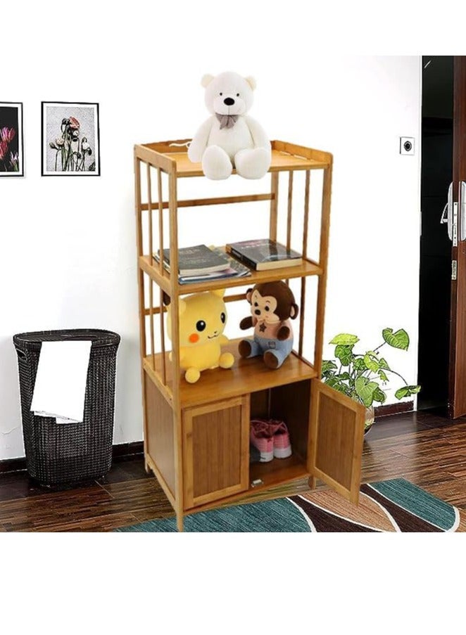 HOME TASTE TOMSUN Book Case Storage Rack Stand Wooden Organizer  Shelf Bookshelf Multipurpose Display for Home Storage and Office Supplies - Image 5