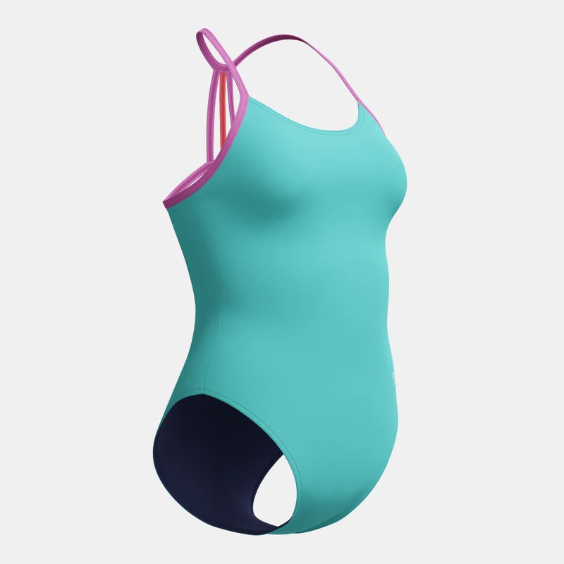 speedo Kids' Lane Line Back One-Piece Swimsuit