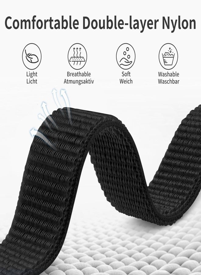 Zspoly Nylon Sport Ankle/Arm Band Compatible with Fitbit Versa 4/Fitbit Versa 3 /Fitbit Sense 2/Fitbit Sense Bands,Elastic Nylon Braided Arm Strap Replacement Ankle band for Women Men - Image 5