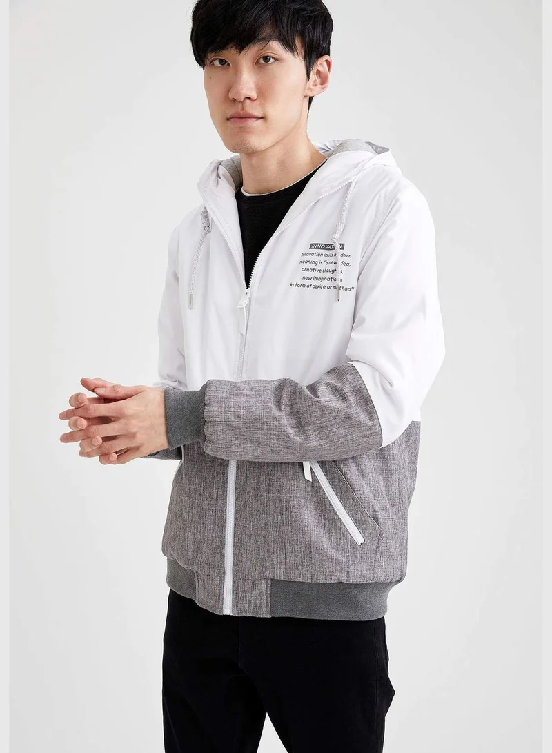 ديفاكتو Man Slim Fit Hooded Jacket