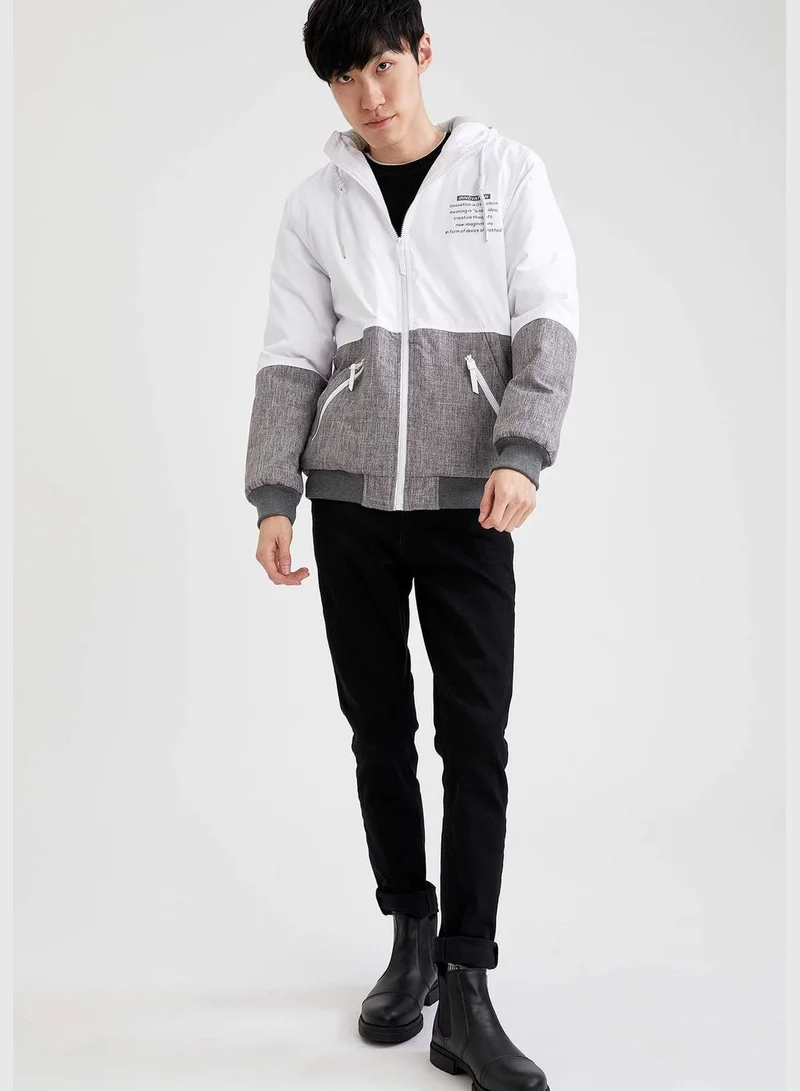 ديفاكتو Man Slim Fit Hooded Jacket
