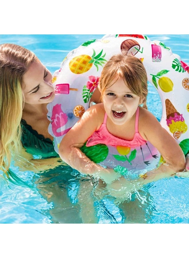 Glan Kids Swimming Pool Accessories Inflatable Combo Summer Swimming Beach Pool Accessories Adults Water Fun Toys (Swimming Ring (Girls)) - Image 1