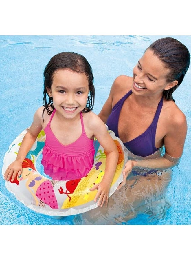 Glan Kids Swimming Pool Accessories Inflatable Combo Summer Swimming Beach Pool Accessories Adults Water Fun Toys (Swimming Ring (Girls)) - Image 3