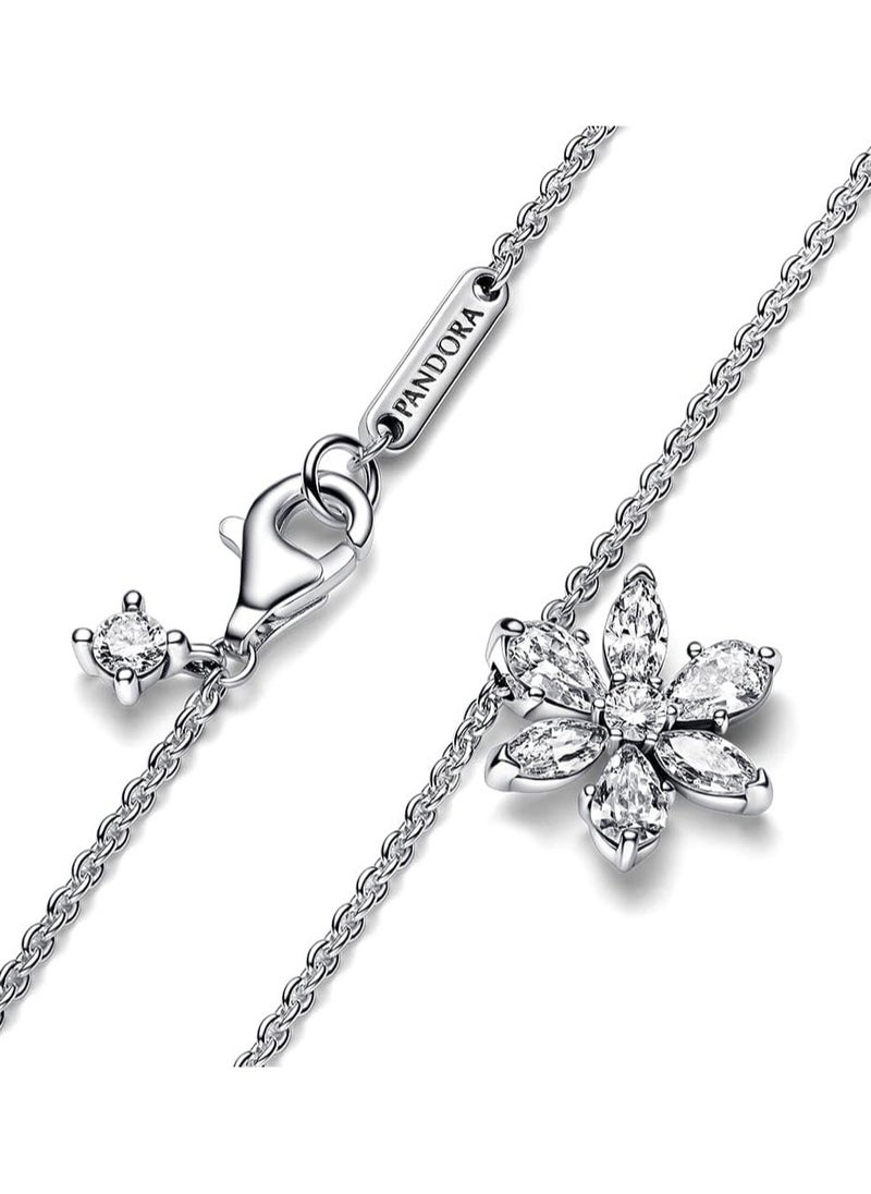 Pandora Violet - PANDORA HerbariuPANDORA Herbarium Cluster Necklace Sterling Silver and Cubic Zirconiam Cluster Necklace Sterling Silver and Cubic Zirconia - Image 1