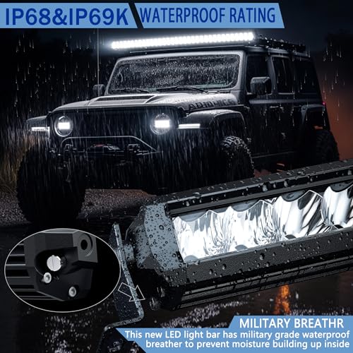 4WDKING LED Light Bar 22 inch, 100W Off Road LED Spot Flood Combo Work Light Super Bright Truck Driving Fog Lamp IP69K Waterproof for Truck Cars ATV UTV Boat - Image 4