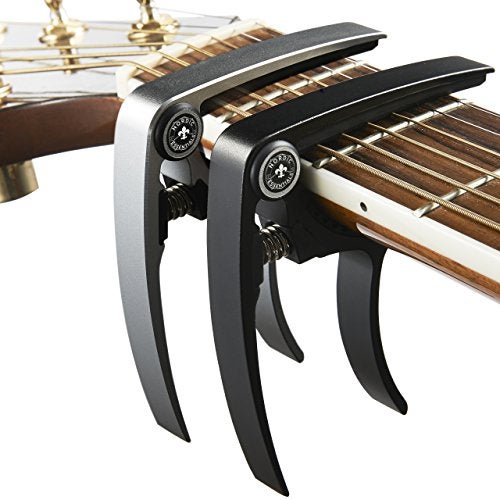 Nordic Essentials Guitar Capo (2 Pack) for Acoustic Guitars, Ukulele, Banjo, Mandolin, Bass - Made of Ultra Lightweight Aluminum Metal (1.2 oz!) for 6 & 12 String Instruments - Nordic Essentials (Green+Blue) - Image 1