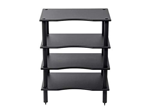 Monoprice Monolith 4 Tier Shelf Audio Stand - Open Air Storage, Modular Design, Sturdy, Compatible with Bose, Polk, Sony, Yamaha, Pioneer and Others, Black - Image 3