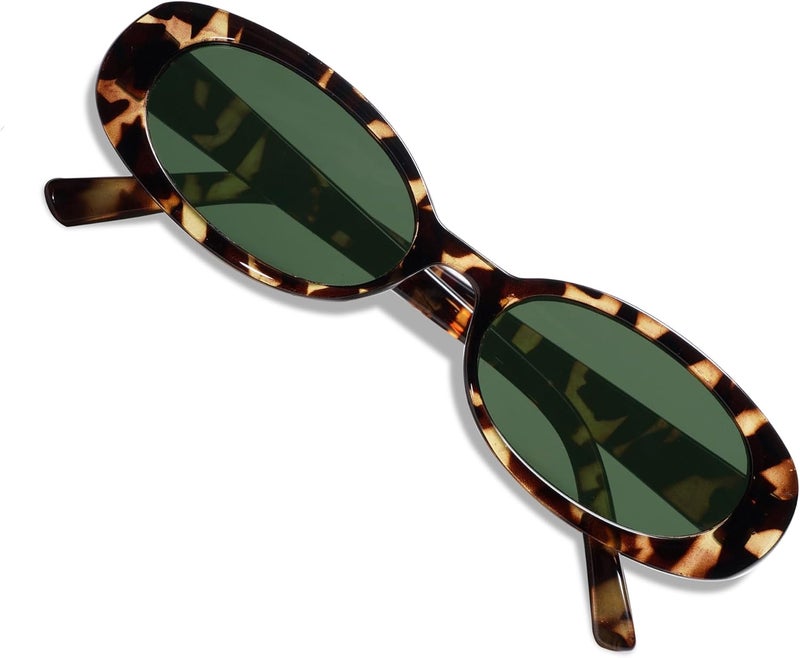 VANLINKER Polarized Retro Oval Sunglasses for Women and Men Small 90s Style VL9580 - Image 1