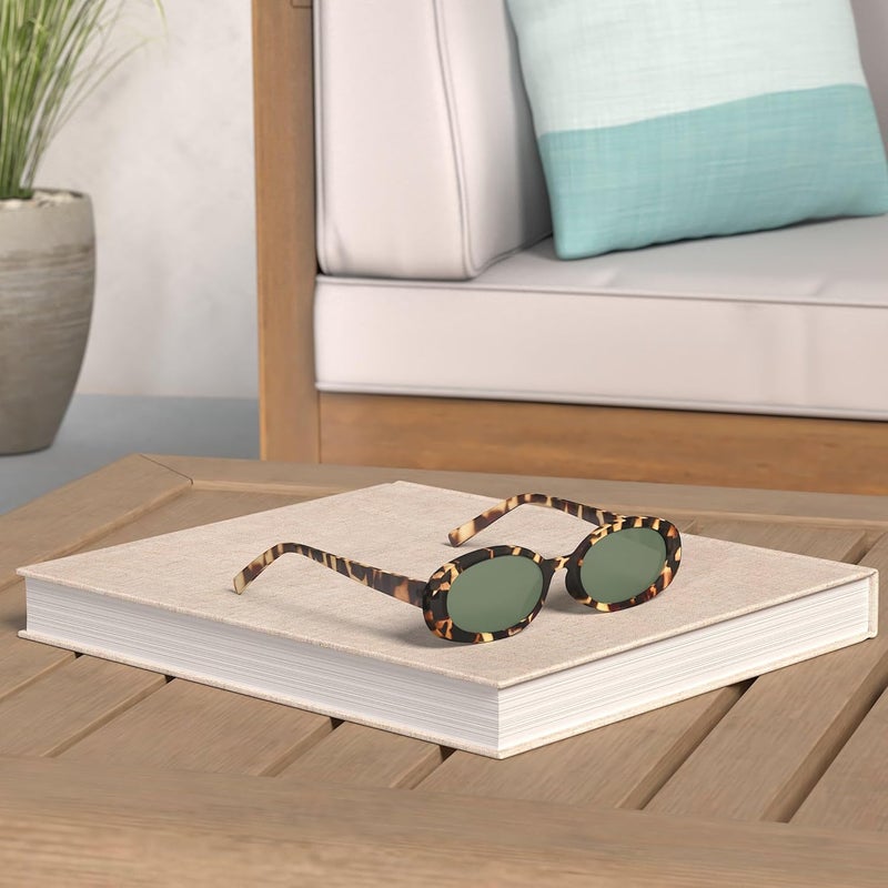 VANLINKER Polarized Retro Oval Sunglasses for Women and Men Small 90s Style VL9580 - Image 2