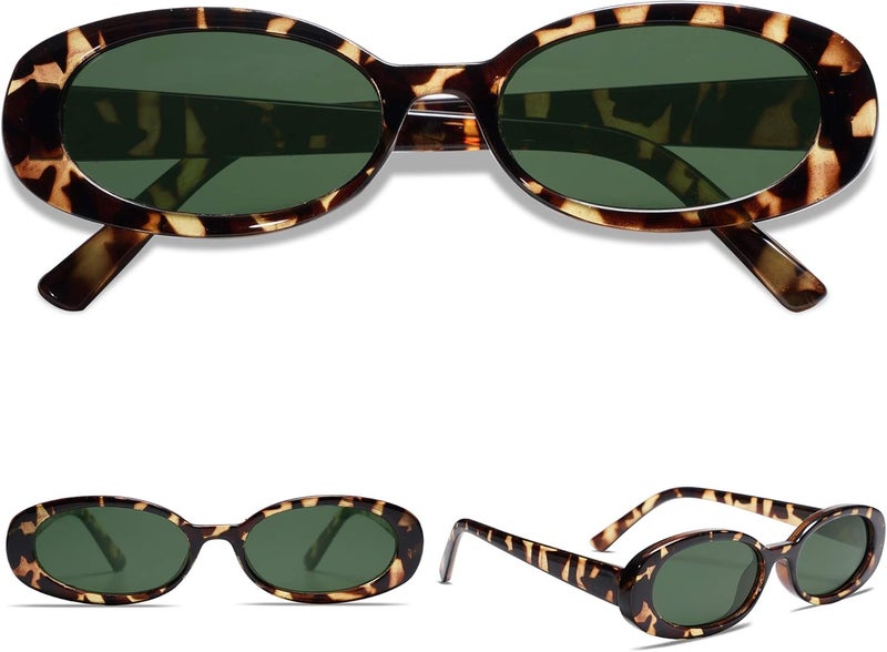 VANLINKER Polarized Retro Oval Sunglasses for Women and Men Small 90s Style VL9580 - Image 4