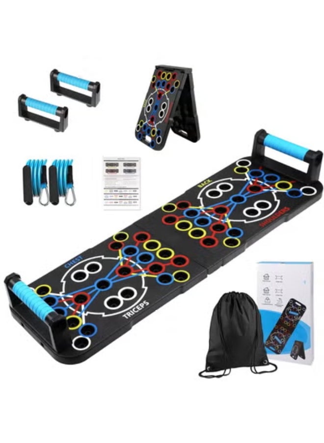 Generic Push Up Board, Multi-Function Portable 54 in 1 Push Up Bar, Foldable Pushup Board with Resistance Bands, Push Up Handles for Floor, Space Saving Home Workout Equipment for MenWomen  - Image 1