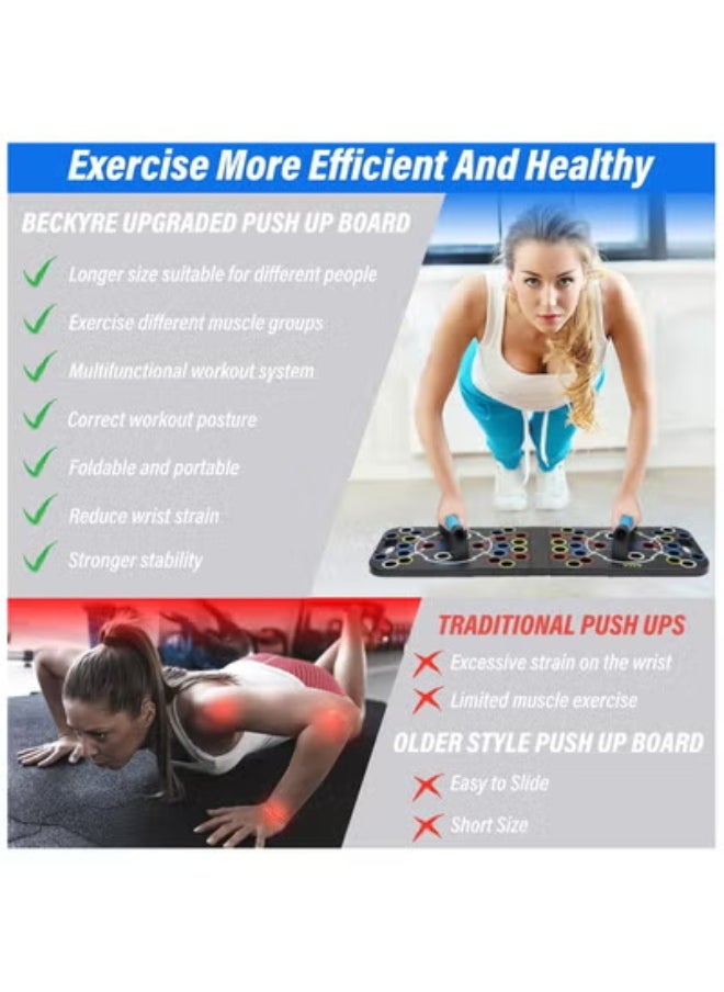 Generic Push Up Board, Multi-Function Portable 54 in 1 Push Up Bar, Foldable Pushup Board with Resistance Bands, Push Up Handles for Floor, Space Saving Home Workout Equipment for MenWomen  - Image 3